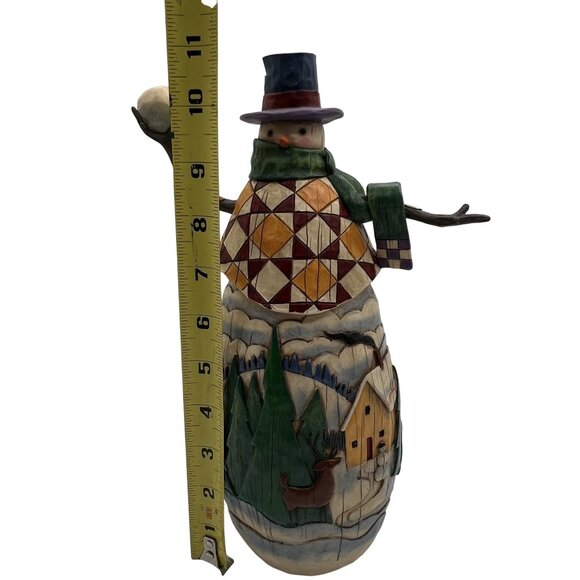 Jim Shore SIGNED 2004 Collectors Heartwood Creek 12" Winter Mischief Snowman - Picture 6 of 12